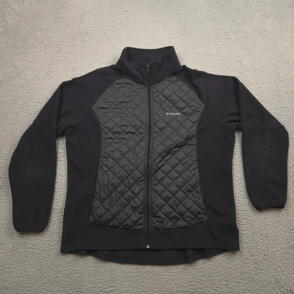 Columbia Benton Springs Overlay Jacket Women's 1X Black Thermal Coil‎ Full Zip